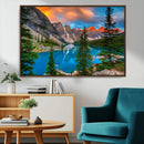 Canadian Rockies Moraine Lake Wall Art Canvas Print, Pine