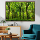 Lush Green Forest Canvas Print | 3-Panel Forest Wall Art |