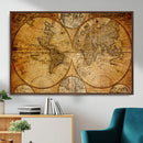 Vintage World Map Canvas Print – Antique Push Pin Travel by MyGreatCanvas | Canvas Wall Art Prints | Photo Prints & Wall Decor