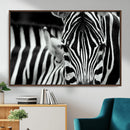 Zebra Wall Art – Zebra Close Up Wall Art – Framed Black by MyGreatCanvas | Canvas Wall Art Prints | Photo Prints & Wall Decor
