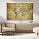 Push Pin World Map Canvas Print – Travel Tracker Wall Art