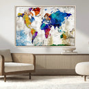 World Map Canvas Print – Framed Travel Map Wall Art for by MyGreatCanvas | Canvas Wall Art Prints | Photo Prints & Wall Decor