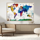 World Map Canvas Print – Detailed Map of the World Wall Art