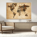 Push Pin World Map Canvas Print – Framed Travel Tracker Wall by MyGreatCanvas | Canvas Wall Art Prints | Photo Prints & Wall Decor