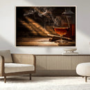 Whiskey and Cigar Wall Art Canvas Print by MyGreatCanvas | Canvas Wall Art Prints | Photo Prints & Wall Decor
