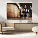Wine and Barrel Wall Art Canvas Print by MyGreatCanvas | Canvas Wall Art Prints | Photo Prints & Wall Decor
