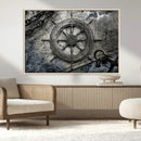 Ship Steering Wheel Vintage Wall Art Canvas Print by MyGreatCanvas | Canvas Wall Art Prints | Photo Prints & Wall Decor