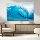 Big Ocean Surfing Wave Wall Art Canvas Print