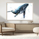 Watercolor Whale Wall Art Canvas Print by MyGreatCanvas | Canvas Wall Art Prints | Photo Prints & Wall Decor