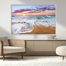 Coastal Sunset Art Beach Canvas Wall Art Print | Ocean Waves by MyGreatCanvas | Canvas Wall Art Prints | Photo Prints & Wall Decor