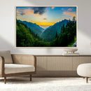Green Forest Wall Art Canvas Print