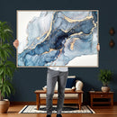 Abstract Art Print - Blue Abstract Canvas Wall Art Print by MyGreatCanvas | Canvas Wall Art Prints | Photo Prints & Wall Decor