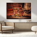 Whiskey and Cigar Canvas Wall Art | 3 Panel Bar Room Decor by MyGreatCanvas | Canvas Wall Art Prints | Photo Prints & Wall Decor