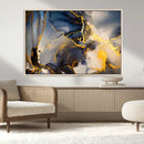 Large Abstract Wall Art Print -  Gold and Blue Abstract