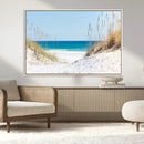 Serene Coastal Dune Path with Ocean View, 3-Panel Beach