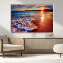 Colorful Coastal Sunset on the Beach Canvas Print, Ocean