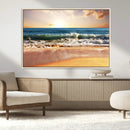 Serene Beach Path Canvas Art, Giclee Canvas Print with