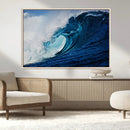 Ocean Wave at Sunset Canvas Art, Large Wall Print of Vibrant