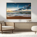 Ocean Beach Wall Art Canvas Print Sunset Artwork Print