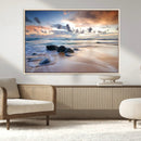 Serene Weather On The Beach Wall Art Canvas Print