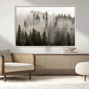 Foggy Mountain Wall Art | 3-Panel Foggy Forest and Mountain