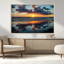 Beach Sunset Print - Stunning Ocean Canvas Artwork with