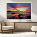 Glorious Sunset on The Beach Wall Art Canvas Print by MyGreatCanvas | Canvas Wall Art Prints | Photo Prints & Wall Decor