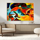 Human Love Figures Abstract Wall Art Canvas Print