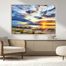 Sunset On The Ocean Wall Art Canvas Print