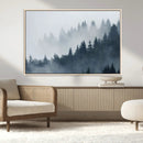 Foggy Pine Forest Wall Art Canvas Print