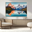 Landscape Mountain and Lake View Wall Art Canvas Print