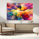 Blazing Vibrant Colors Cloud Wall Art Canvas Print
