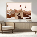 Boho Wall Art Canvas Print Set Mid-Century Prints Bohemian