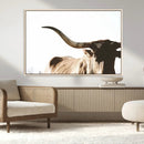Texas Longhorn Wall Art Canvas Print | 3-Panel Large