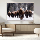 Bison Wall Art Canvas Print- Bison Herd Canvas Wall Art –