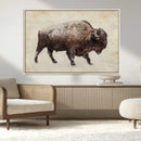 Buffalo Wall Art, Western Bison Canvas Print, Rustic Buffalo