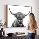 Scottish Highland Cow Cattle Art Print Wall Art Canvas Print