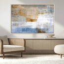 Blue Multi Panel Abstract Wall Art Canvas, Abstract Blue and