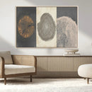 Boho Tree Ring Wall Art, Modern Minimalist Wood Grain