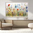 Colorful Wildflower Canvas Wall Art - Vibrant Floral