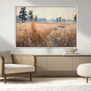 Golden Fields Canvas Wall Art Print – Serene Landscape of