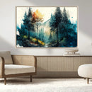 Watercolor Trees Forest Abstract Wall Art Canvas Print,