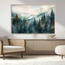 Serenity Forest Wall Art Canvas | Foggy Mountain Landscape