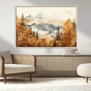 Golden Autumn Forest Wall Art Canvas | Mountain Landscape