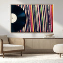 Vinyl Record and Album Collection Canvas Wall Art - Retro