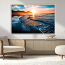 Beach Ocean Sunset on the Sea Wall Art Canvas, Beach Ocean by MyGreatCanvas | Canvas Wall Art Prints | Photo Prints & Wall Decor