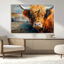 Highland Cow Abstract Canvas Wall Art – Bold Farmhouse