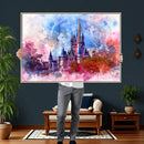 Disney Wall Art: Dreamy Watercolor Cinderella Castle Canvas by MyGreatCanvas | Canvas Wall Art Prints | Photo Prints & Wall Decor