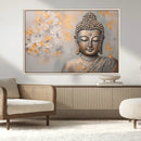 Abstract Buddha Statue Wall Art Canvas Print - Modern
