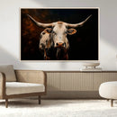Texas Longhorn Wall Art | 3-Panel Large Texas Longhorn